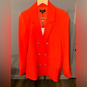 NWT Leighton Crepe Blazer in color Papaya Size Medium